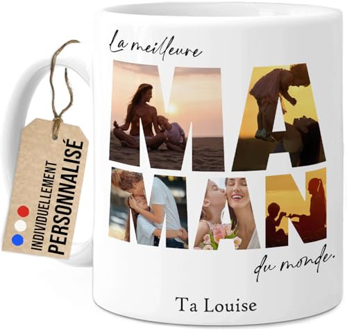 Tassenliebling Cupdarling® Mug Maman Personnalisé - La Meilleure Maman - Cadeau Maman - Cadeau Fete Des Meres - 330 mL Céramique - 330 mL Céramique - 5 Photos