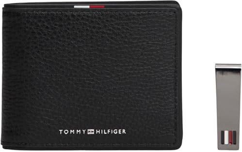 Tommy Hilfiger Herren Geschenk-Set Mini Geldbeutel und Geldscheinklammer, Schwarz (Black), Einheitsgröße