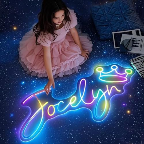 Personalisierte Led Leuchtschilder, Benutzerdefinierte Neonschild für Wanddekoration Bar Schlafzimmer Hochzeit Geburtstag Party Heim Geschäft Salon Lichtzeichen (26cm - 152cm Länge)