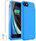 GIN FOXI Battery Case for iPhone SE(2022/2020)/8/7/6/6s,Ultra Slim 6000mAh Charging Case Charger Powerful Rechargeable Battery Pack for iPhone 8/7/6s/6/SE(2nd/3nd)-4.7 Blue