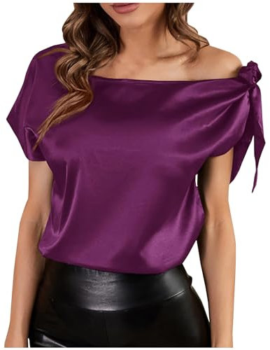 HAOLEI Canottiera da Donna in Raso Elegante Canotta Senza Maniche Sottogiacca Estiva Basic Cami Scollo a V Tank Top Eleganti e vestibilità Canotte Confortevole Estivo Tinta Unita
