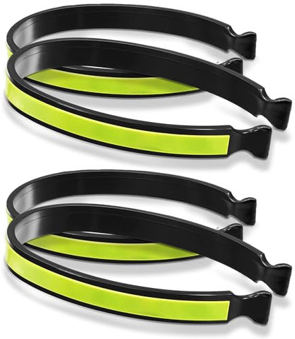 Serre Pantalon Velo,4 PCS Pinces à Vélo Réfléchissantes Pinces à Pantalon Vélo Réfléchissantes pour Cyclisme et Running Nocturne Dispositif Réfléchissant Universel Homme Femme