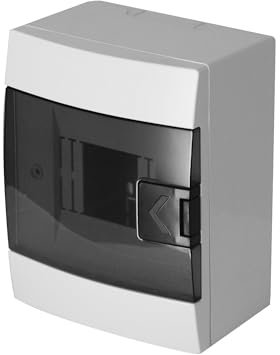 Coffret de Distribution Apparent 1 Rangée pour 4 Modules 104x140x173 mm IP40 - Blanc Boîtier Électrique en ABS - Coffret Électrique pour Installations Intérieures - Horoz Electric