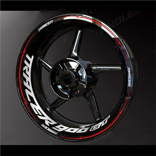 CFSJRXZ Adesivi Decorativi Adesivi per Cerchi Moto Riflettenti per Yamaha Tracer 900GT Tracer 900GT 900 GT Adesivi Decorativi Set Completo(Colore 10)
