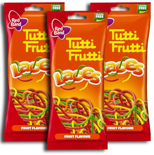 3 er Pack Red Band Tutti Frutti Laces 3 x 100g Fruchtgummi-Schnüre