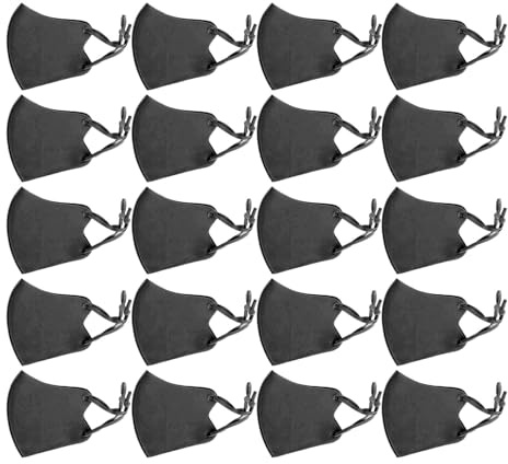 Glomora 20pcs Staubmasken Leichte verstellbare, atmungsable waschbare wiederverwendbare Gesichtsmaskenabdeckung für Männer Frauen im Freien Sportarten (Schwarz)