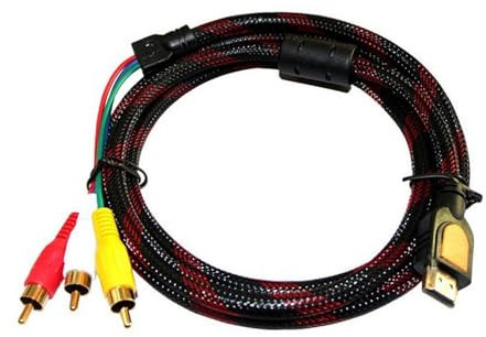 OMTUWORZ HDMI a 3 HDMI a Cable de Diferencia de Color 1,5 m decodificador de Red HD TV Cable Adaptador de computadora AV