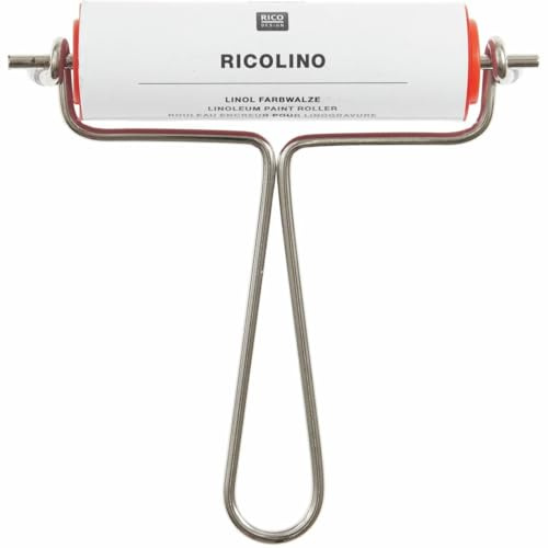 Linol Farbwalze 100mm, 30mm Durchmesser, Metallhandgriff