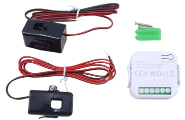 Huba Smart Meter, WiFi Dual Channel Electricity Utilizzo Monitor Compatibile con Tuya Smart Life per Energy Monitor & Power Statistics