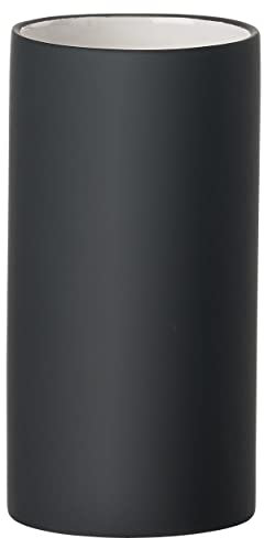 Zone Denmark Solo Zahnputzbecher, Porzellan, Schwarz, 12,2cm