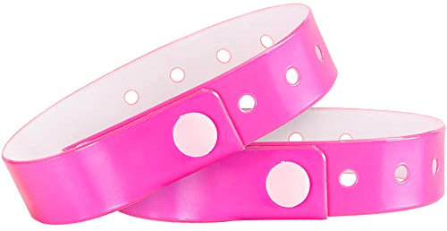Ouchan Lot de 500 bracelets en plastique rose fluo pour événements, club, musique, réunion, fête