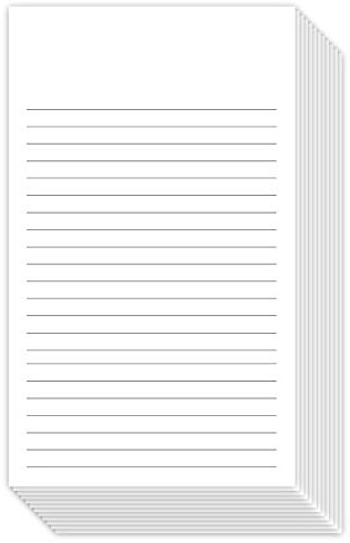 White Ruled Vertical Index Note Cards, 3 X 5 Inches | 100 Sheets Per Pack