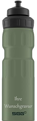 SIGG Alutrinkflasche 'WMB Sport Touch' - 0,75 L, mit Ihrer Wunschgravur (leaf green, 0.75 Liter)