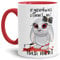 Tassendruck Oster-Tasse Irgendwas stimmt mit Hasi Nicht - Ostern/Witzig/Oster-Geschenk/Schön/Lustig/Innen & Henkel Rot