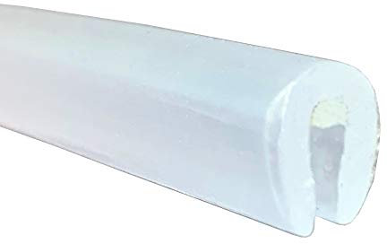 Silicon car door edging trim protection 8.5mm x 6.5mm - with sticky bead (CLEAR)