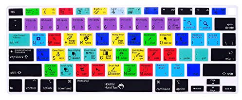 HRH Ultra Thin Photoshop PS Shortcut Hotkey Silicone Keyboard Cover Skin for MacBook Air 13 Inch 2020 with Touch ID (MODLE A2179 and A2337 M1 Chip, US Layout) Keyboard Accessories Protector