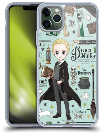 Head Case Designs Officially Licensed Harry Potter Draco Pattern Deathly Hallows XXXVII Gel Case [Military Grade Protection] Compatible With Apple iPhone 11 Pro Max