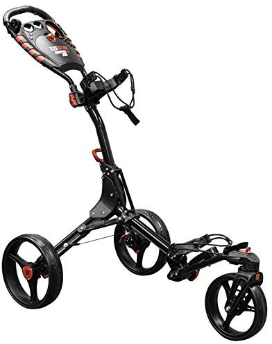 EZE Glide Unisex Compact+ 360 Golf Trolley, Charcoal/Red, One Size UK