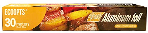 Aluminum Foil Roll 30CM×30M Long Heavy Duty Aluminum Foil Wrap for Grilling,Baking, Roasting, Catering with Nonstick Trait (1 Pack)
