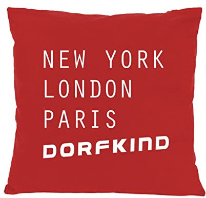 Spaß Kostet Kissen mit Spruch und Füllung Dekokissen New York London Paris DORFKIND