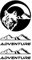 Gesar Adesivo con Lupo, Montagne e 2 Pezzi Adesivo Scritta Adventure - Adesivo per Auto e Camper - Adatti per valigie moto - Adesivo Testa di Lupo (Nero)