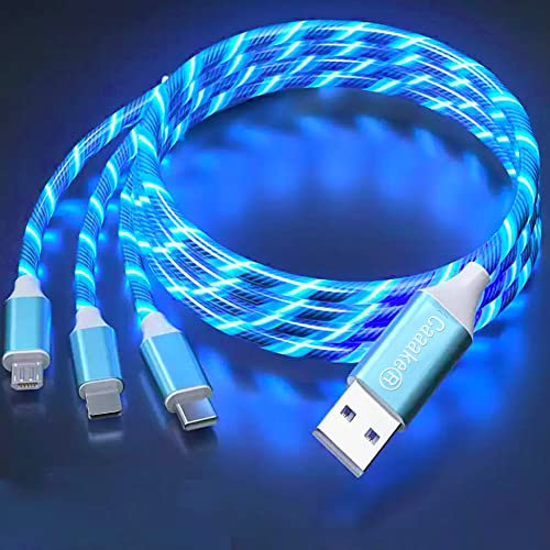 Câble de charge 3 en 1 charge rapide, allumez le chargeur de téléphone multi LED Android câble USB C câble micro USB type C décorations de fête sur le thème des fêtes enfants garçons filles cadeaux