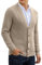 Sailwind Mens Long Sleeve Cardigan Autumn Chunky Knitted V Neck Button Cardigan Soft Cable Knit Sweater for Men (Khaki, M)