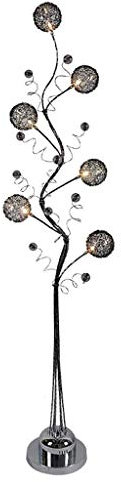 WANWEN Lampadaires, Forme d'arbre torsadé 6 tiges en Aluminium de lampadaire avec Ampoules G4 Lampadaires Standard verticaux, éclairage H155cm Lampadaires d'éclairage intérieur Little Surprise
