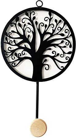 ORIGEN Patère - Portemanteaux Métal, Arbre de Vie 2, Métal et Bois, H 28 cm