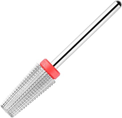 BNG 5 in 1 Carbide Nail Drill Bit Fast Remove Acrylic Nails Professional 3/32 Electric Nail Drill Tungsten Steel Bits Manicure Pedicure Professional Salon Tool(Fine, Silver)