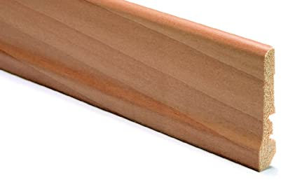 CONF. 10 PZ BATTISCOPA IMPIALLACCIATO CON PIEDE 14X70X22400MM VARIE FINITURE (NOCE SCURO)