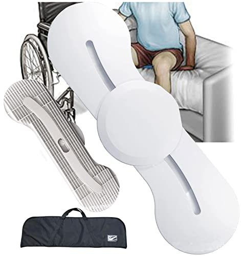 Transferbrett EasyGlide Transferbrett Für Rollstühle Einfaches Slide Assist Device Transferhilfe Rutschbretter,Für Rutschbrett aus Holz zum leichten Umsetzen der Patienten bis 400LB,Weiß