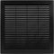 Vent Systems Griglia di ventilazione quadrata piatta, in plastica nera, 25,4 x 25,4 cm (dimensioni di apertura), HVAC 30,5 x 30,5 cm (dimensioni complessive)