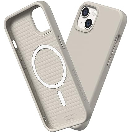 RHINOSHIELD SolidSuit Case Compatible with Magsafe for [iPhone 13 mini] | Shock Absorbent Slim Design Protective Cover with Premium Matte Finish 3.5M / 11ft Drop Protection - Shell Beige