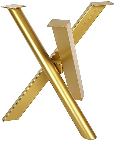 Magnetic Mobel Tischgestell Spider Design Kreuzgestell Schwerlast massiv Tischkufen Stahl Tischbeine Metall DIY (Gold)