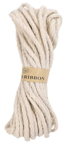 Garten Seil 6mm 10 Meter Farbe Geflochtenes Hanf Jute Seil Studenten Kreative Handarbeit Handwerk DIY Schnur Dekoration String Hause Textil Vase (Color : Off White Rope)