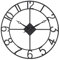 Wanduhr Große, 60cm Europäische Industrie Vintage Wanduhr mit Arabisch Ziffern, Leise Ohne Tickgeräusche Batteriebetrieben XXL Wanduhr, Dekor Wanduhr für Wohnzimmer, Küche, Schlafzimmer, Büro, Schwarz