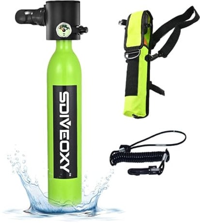 Mini Scuba Diving Tank Equipment Tauchflasche Sauerstoffflasche Taucherflasche | Atemschutzgerät Sauerstofftank Scuba Diving Tank Tauchflasche Zum Sporttauchen Mit Aufbewahrungstasche 0,5L 3000Psi