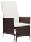 Garten-Liegestuhl mit Auflagen Poly Rattan Braun,310229