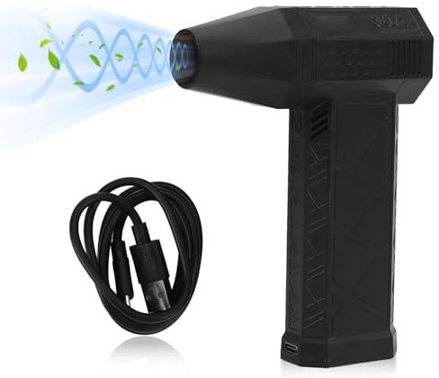 Elektrischer Luftzerstäuber, 130.000 U/min, Turbo-Jet-Trockengebläse, Typ C, 15 W, Schnell Aufladbar, Tragbares Luftgebläse, Druckluft-Staubwedel für Computer, Tastatur, Auto,