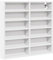 vidaXL Vitrinenschrank, Sammlervitrine 12 Ablagen, Hängevitrine Wandregal für Wohnzimmer, Glasvitrine Wandvitrine Hängeregal, Weiß Holzwerkstoff
