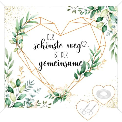 Hochzeitsherz zum Ausschneiden, 200x180cm Herz zum Ausschneiden Hochzeit, Herz Ausschneiden Hochzeit mit 2 Scheren, Personalisiert Bettlaken Hochzeit Ausschneiden für Frischvermählte Hochzeitsspiele