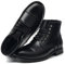 SL-Saint Handgemachte weiche Zehe Herren Klassische Stiefel Wasserdicht-Leder Kuhfell/Wolle Mode Winterschuhe (Schwarz Wollfutter, Erwachsene, Herren, 41, Numerisch, EU Schuhgrößensystem, M)