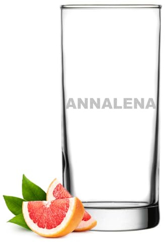 polar-effekt Longdrink Glas 485 ml mit personalisierter Gravur - Trinkglas mit Namen - Geschenk zum Geburtstag - Glas ideal für Wasser, Saft und Drinks