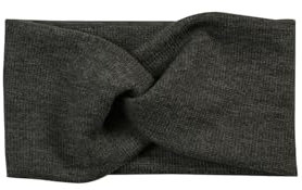 DILLING Stirnband aus natürlicher Merinowolle für Erwachsene - Dunkelgrau meliert L