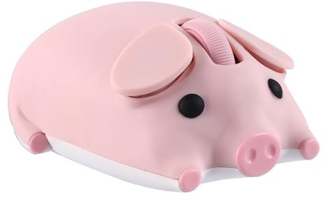 2,4 GHz Kabellose Maus (Bluetooth + USB), Schwein Tierform Niedliche Schnurlose mit 1 * AA Batterie (Ausgenommen), 1200DPI Kabellose Bluetooth Maus, Geeignet für PC Laptop Kindergeschenk(Rosa)