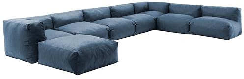 Oviala Ecksofa, modular, 8-Sitzer, Blau Pacific