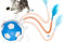 Interactive Cat Toys Ball, Agile Moving with Elastic Mesh Tail, Bells & Feathers, Automatic & Motion Activated Cat Kitten Toys for Bored Indoor Cats (Blue)