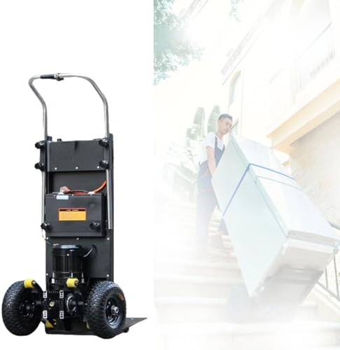 zhyunvd Treppensteiger Sackkarre Elektrisch Handwagen,Arbeitssparender Handwagen,Handkarren-Treppensteiger,Tragkraft 400Kg,Wagen Mit 2200W Bürstenlosem Motor,Für Familienumzüge,Lagerlogistik A,75A