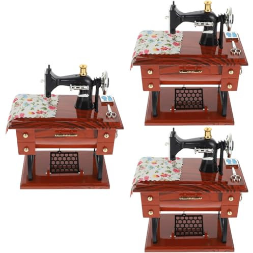 ABOOFAN 3 Teiliges Set Mit Nähmaschinen Spieluhren Industrie Nähmaschinen Druckknopfzange Zum Basteln Kleidung Nähmaschinentisch Handnähmaschine Nähkörbe Gerät Kunststoff